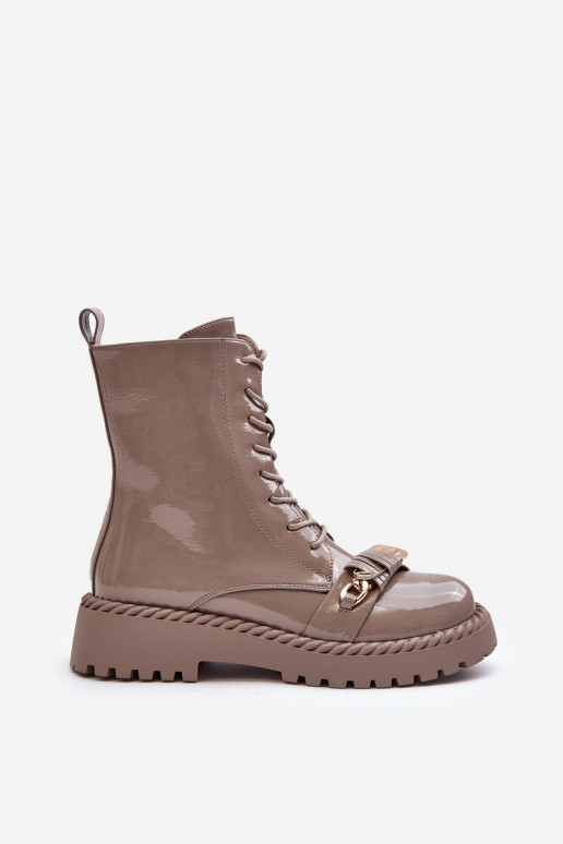  su lako efektu aulinukai su ornamentais smėlio spalvos S.Barski MR870-67