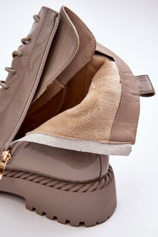  su lako efektu aulinukai su ornamentais smėlio spalvos S.Barski MR870-67