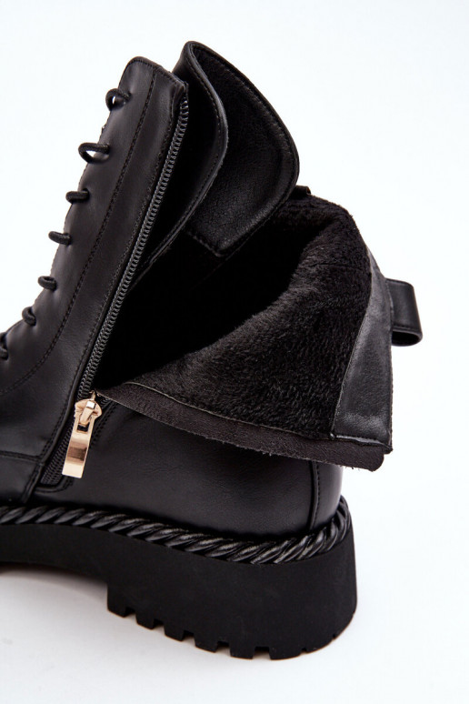 Moteriški aulinukai  auliniai batai su ornamentais Juodos spalvos S.Barski MR870-68