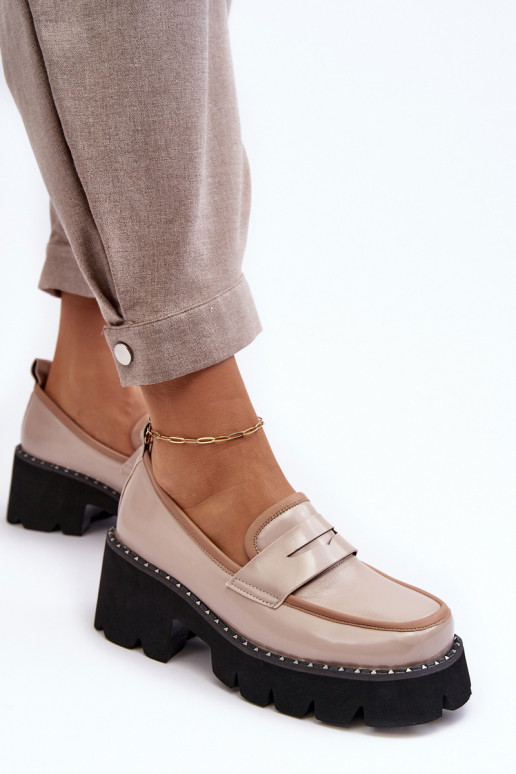    Mokasinai D&A MR870-32 smėlio spalvos