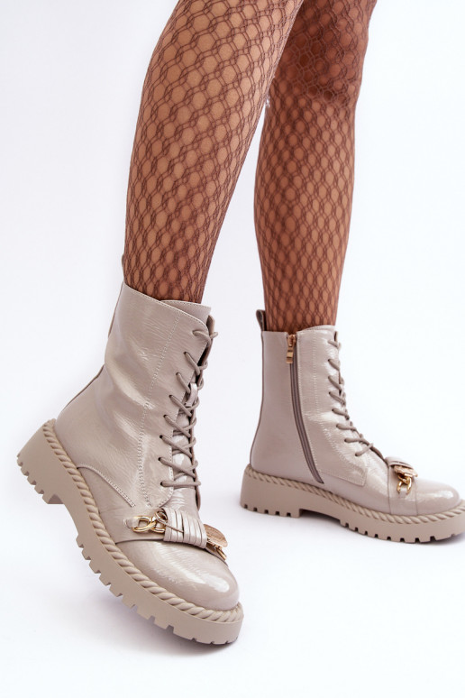  su lako efektu aulinukai su ornamentais D&A MR870-67 pilkos spalvos