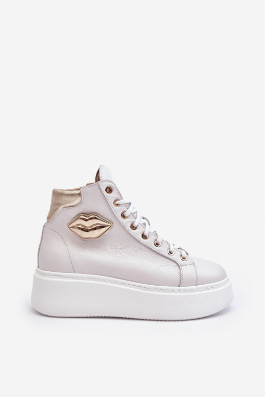 Laisvalaikio bateliai  su užtrauktukais Lemar baltos spalvos Katerin