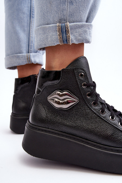 Laisvalaikio bateliai  su užtrauktukais Lemar Juodos spalvos Katerin