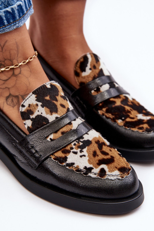   batai moteriški mokasinai  06250-01 Juodos spalvos