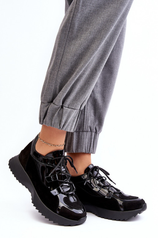   su lako efektu sportiniai bateliai  M01/2 Zazoo Juodos spalvos