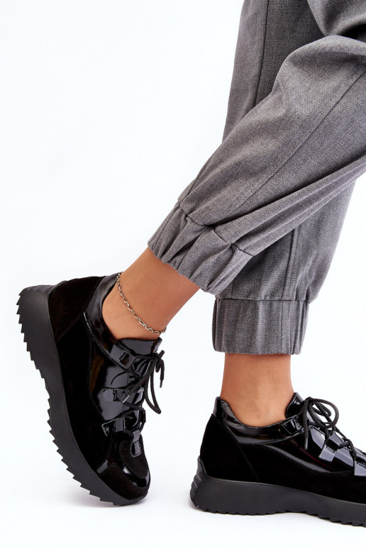   su lako efektu sportiniai bateliai  M01/2 Zazoo Juodos spalvos