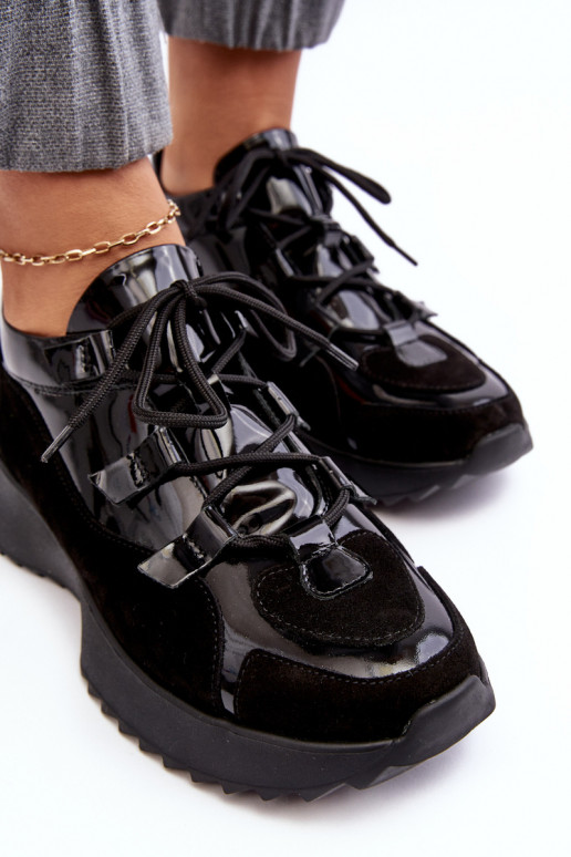   su lako efektu sportiniai bateliai  M01/2 Zazoo Juodos spalvos