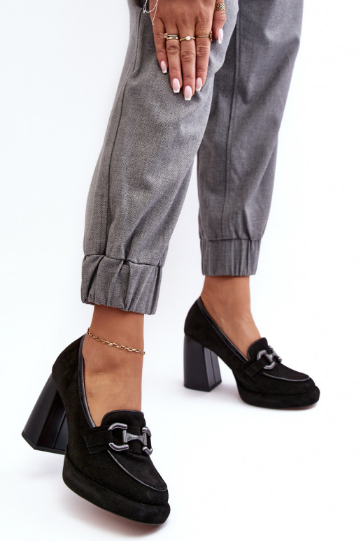   Bateliai storu kulniuku Laura Messi 2706 Juodos spalvos