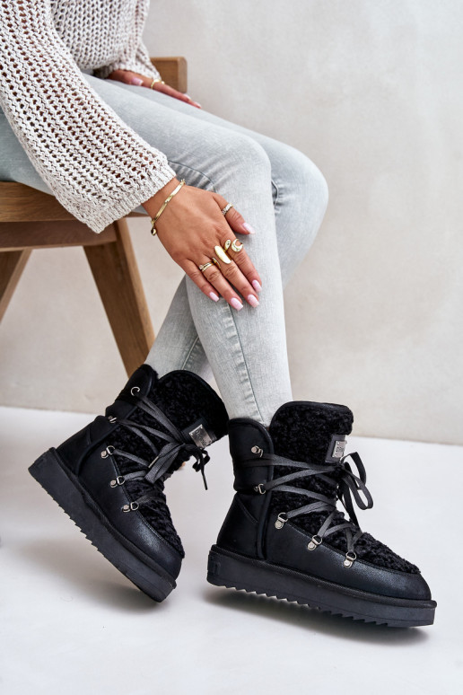 sniego batai su platforma  D.Franklin DFSH370004 Juodos spalvos