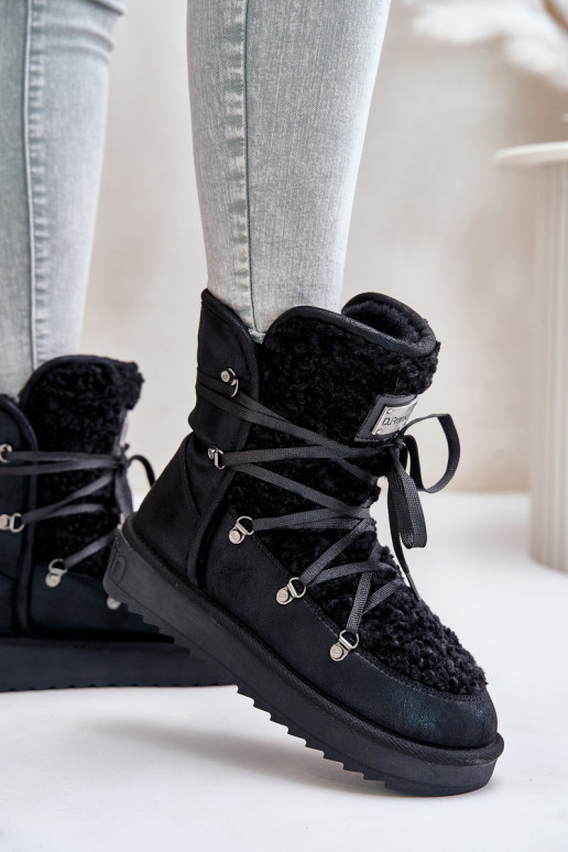 sniego batai su platforma  D.Franklin DFSH370004 Juodos spalvos