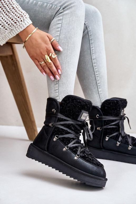 sniego batai su platforma  D.Franklin DFSH370004 Juodos spalvos