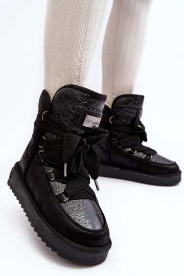  sniego batai su stilingomis detalėmis D.Franklin DFSH370006 Juodos spalvos