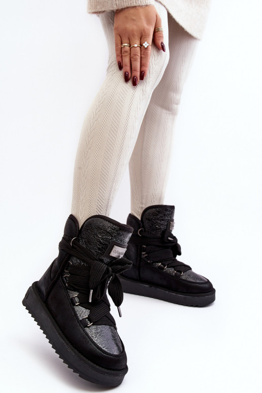  sniego batai su stilingomis detalėmis D.Franklin DFSH370006 Juodos spalvos