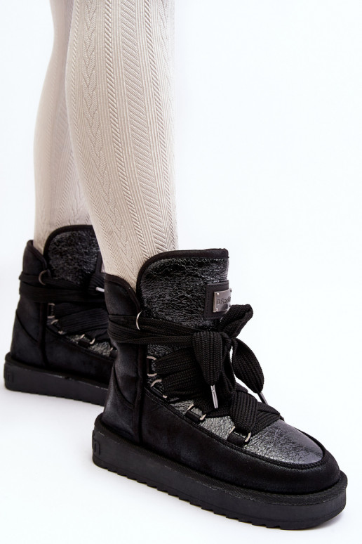  sniego batai su stilingomis detalėmis D.Franklin DFSH370006 Juodos spalvos