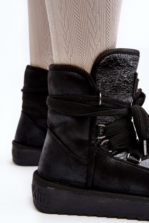  sniego batai su stilingomis detalėmis D.Franklin DFSH370006 Juodos spalvos