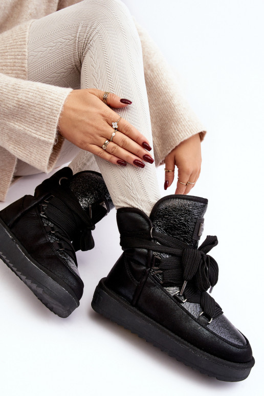  sniego batai su stilingomis detalėmis D.Franklin DFSH370006 Juodos spalvos