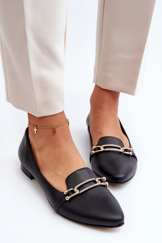 Zazoo 2885 Balerinos  su ornamentais Juodos spalvos