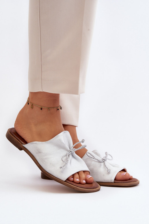 Zazoo 2659 Šlepetės  sidabro spalvos