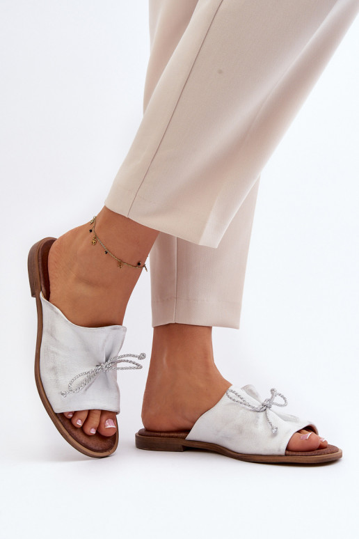 Zazoo 2659 Šlepetės  sidabro spalvos