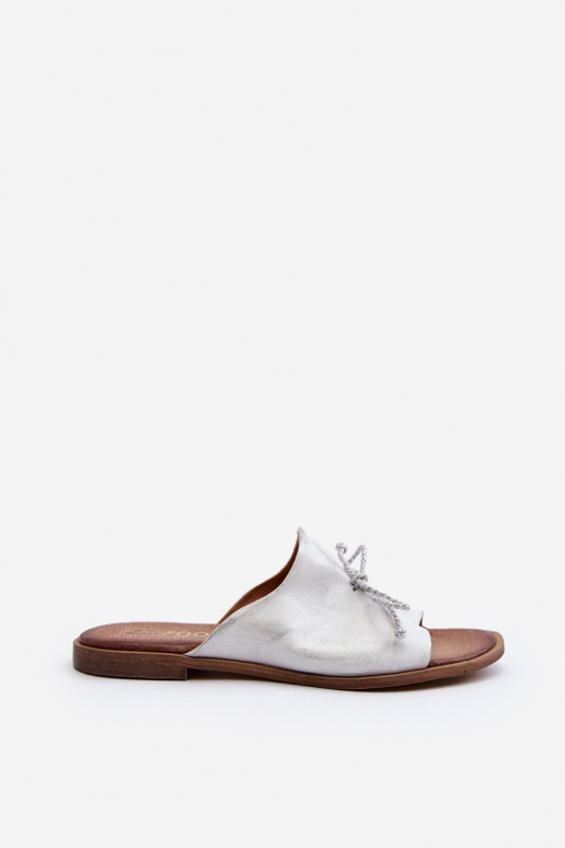 Zazoo 2659 Šlepetės  sidabro spalvos