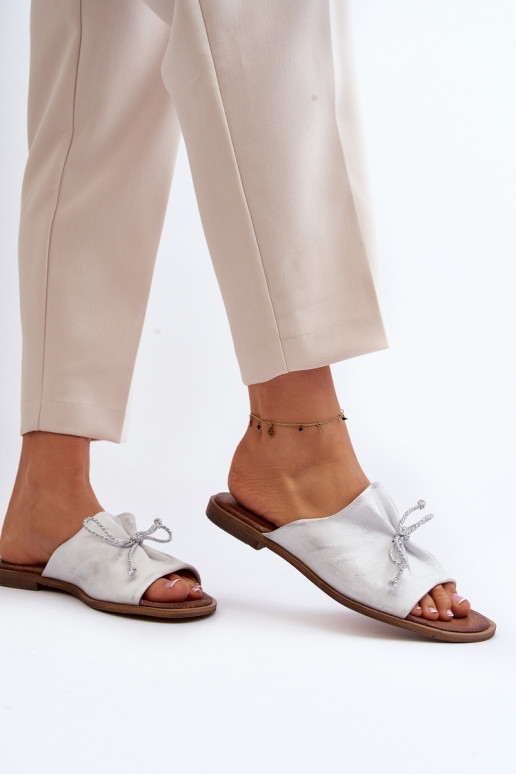 Zazoo 2659 Šlepetės  sidabro spalvos