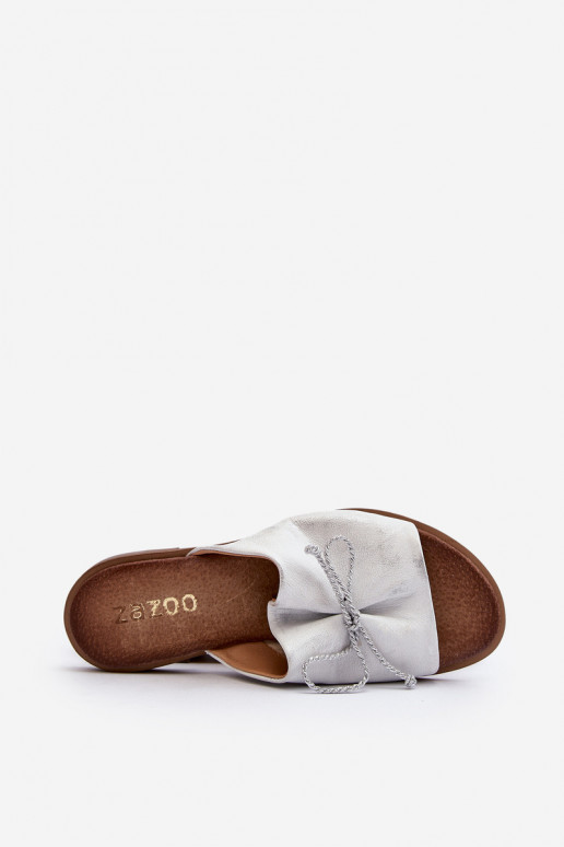 Zazoo 2659 Šlepetės  sidabro spalvos