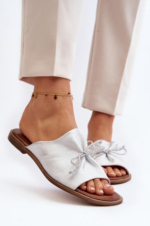 Zazoo 2659 Šlepetės  sidabro spalvos