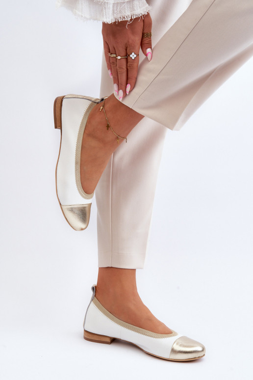 Zazoo 2890 Balerinos  Baltos-aukso spalvos