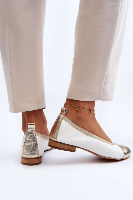 Zazoo 2890 Balerinos  Baltos-aukso spalvos
