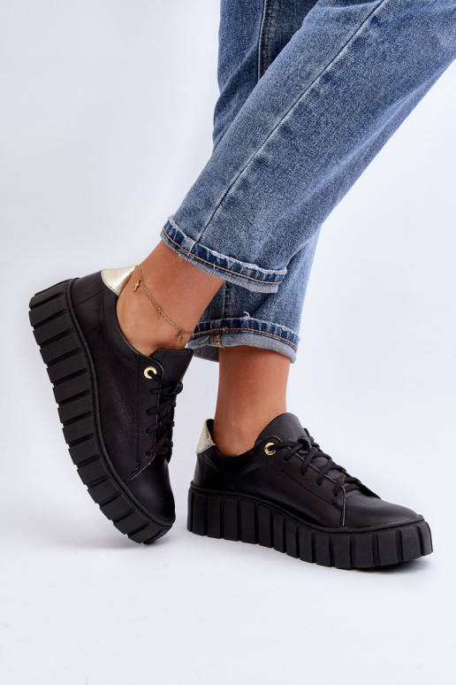 Zazoo 2919    batai su masyviu padu Juodos spalvos