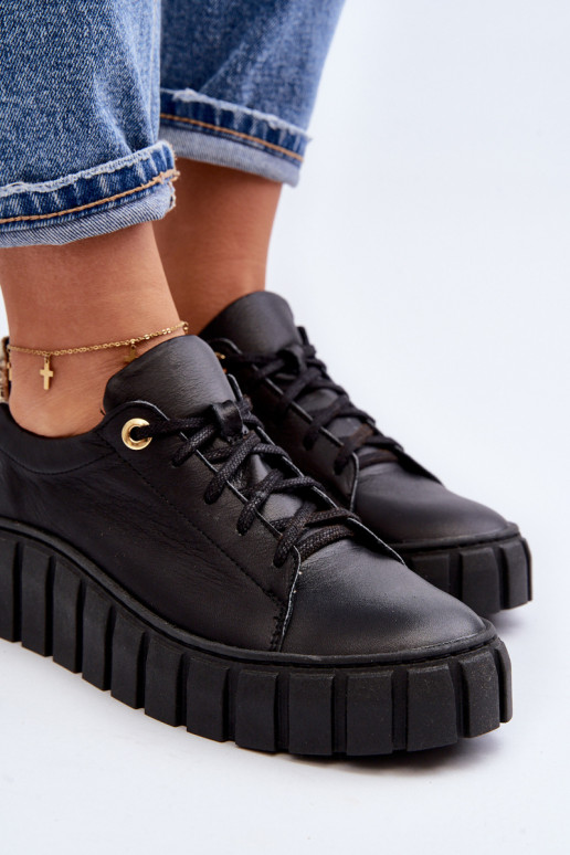 Zazoo 2919    batai su masyviu padu Juodos spalvos