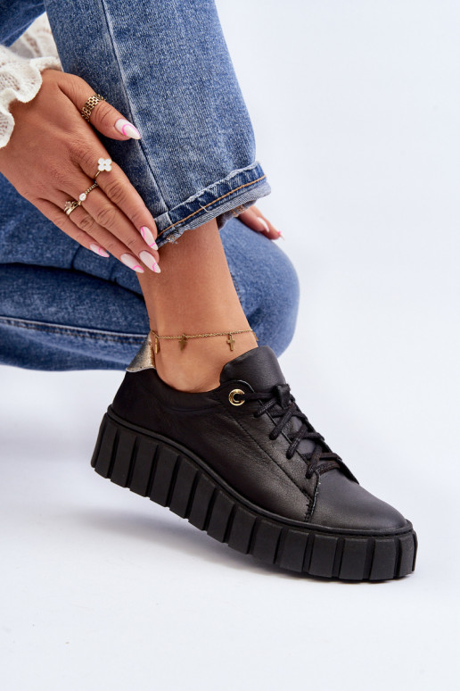 Zazoo 2919    batai su masyviu padu Juodos spalvos