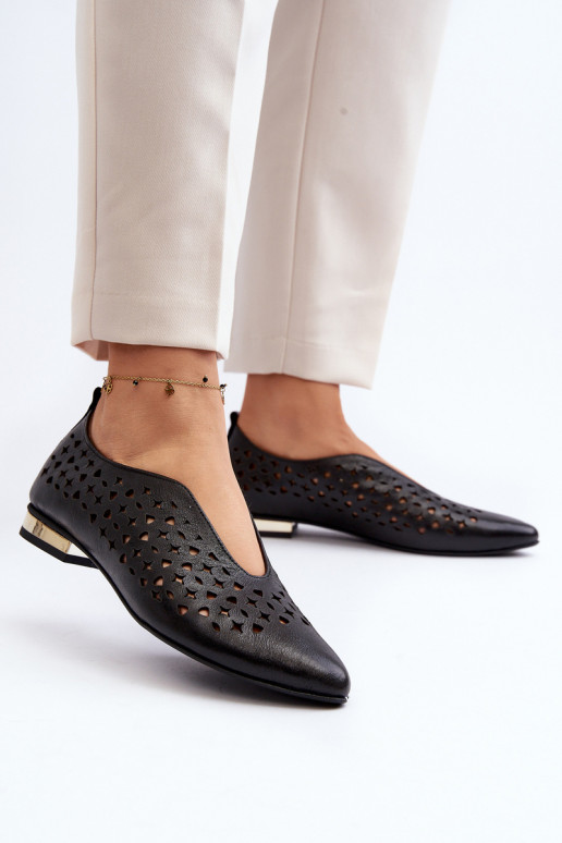 Zazoo 2883 Ažūrinės balerinos  Juodos spalvos