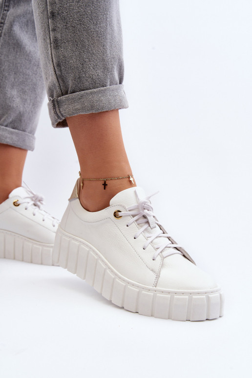 Zazoo 2919    batai su masyviu padu baltos spalvos