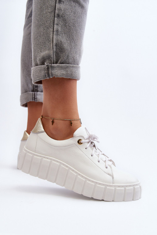 Zazoo 2919    batai su masyviu padu baltos spalvos