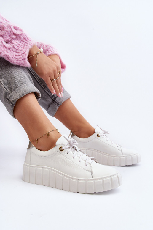 Zazoo 2919    batai su masyviu padu baltos spalvos