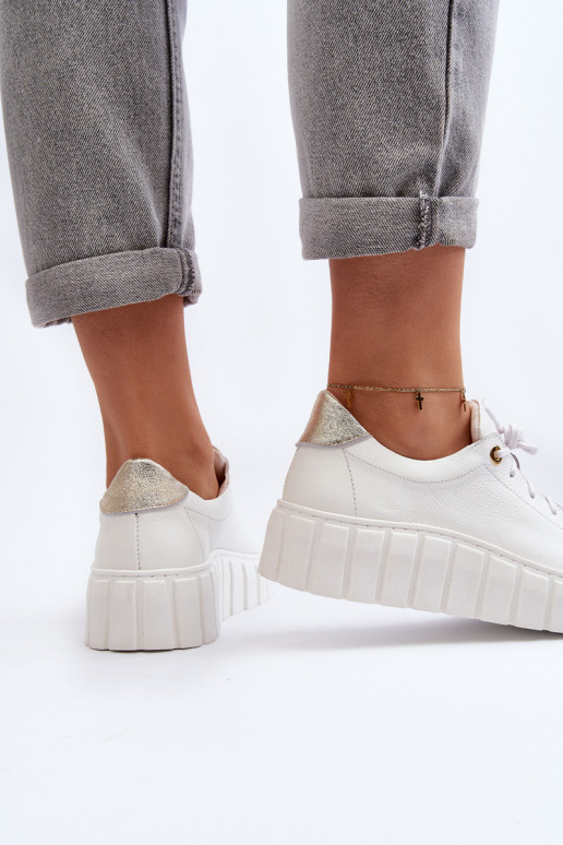 Zazoo 2919    batai su masyviu padu baltos spalvos