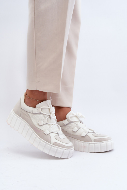    sportiniai bateliai su platforma M01/1 Zazoo dramblio kaulo spalvos