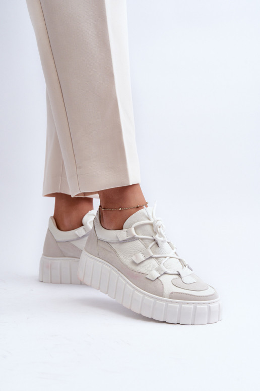    sportiniai bateliai su platforma M01/1 Zazoo dramblio kaulo spalvos