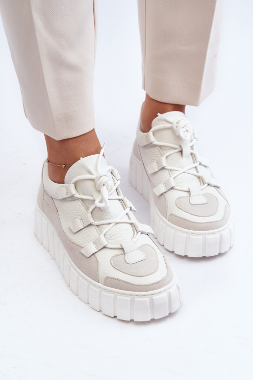    sportiniai bateliai su platforma M01/1 Zazoo dramblio kaulo spalvos