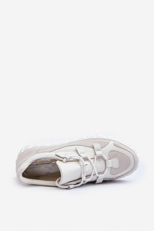    sportiniai bateliai su platforma M01/1 Zazoo dramblio kaulo spalvos