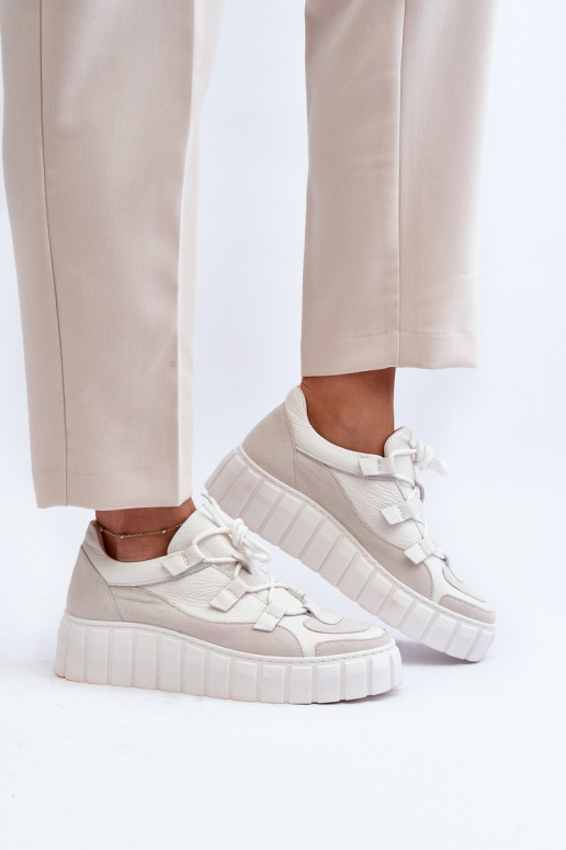    sportiniai bateliai su platforma M01/1 Zazoo dramblio kaulo spalvos