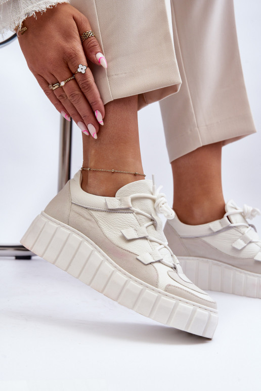    sportiniai bateliai su platforma M01/1 Zazoo dramblio kaulo spalvos