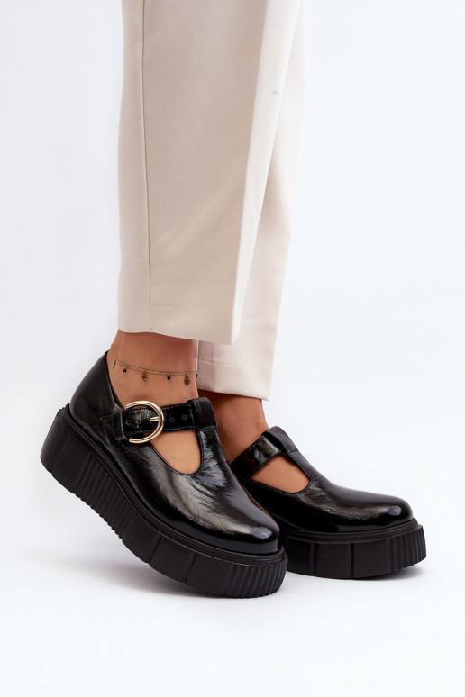 Zazoo 20102  su lako efektu batai su platforma Juodos spalvos