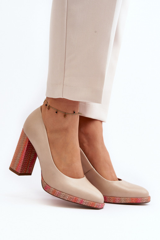 Bateliai su kulniukais Laura Messi 2746 dramblio kaulo spalvos