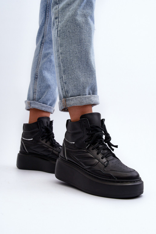 Zazoo 3392/X    sportiniai bateliai su platforma Juodos spalvos