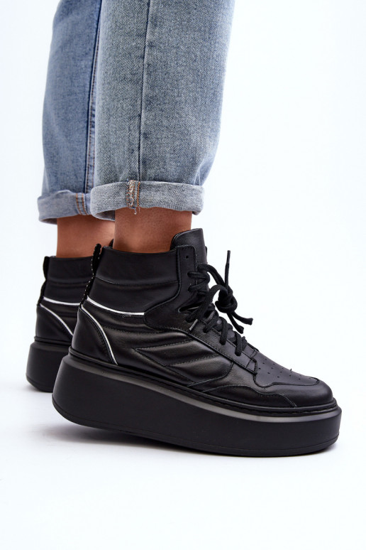 Zazoo 3392/X    sportiniai bateliai su platforma Juodos spalvos