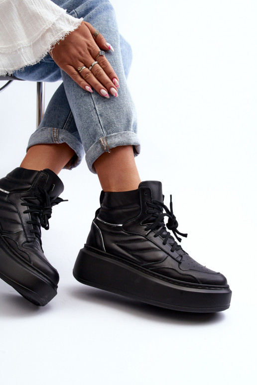 Zazoo 3392/X    sportiniai bateliai su platforma Juodos spalvos