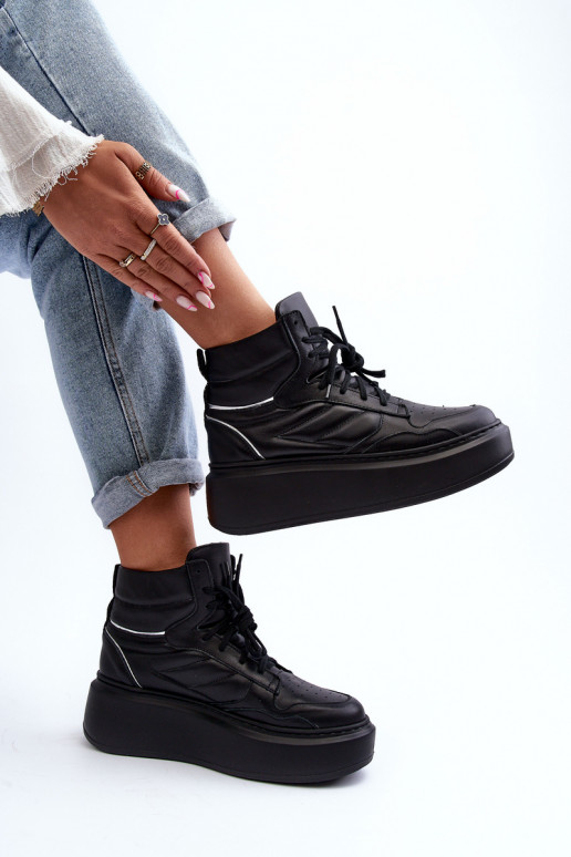 Zazoo 3392/X    sportiniai bateliai su platforma Juodos spalvos