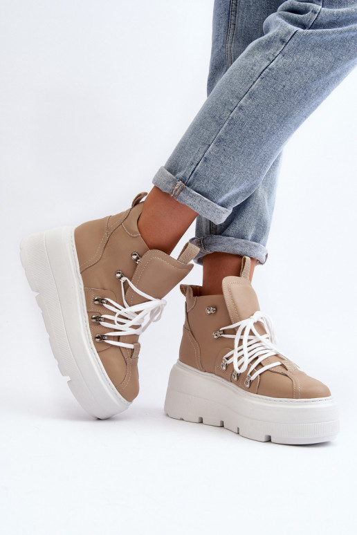 Zazoo 3416    sportiniai bateliai smėlio spalvos